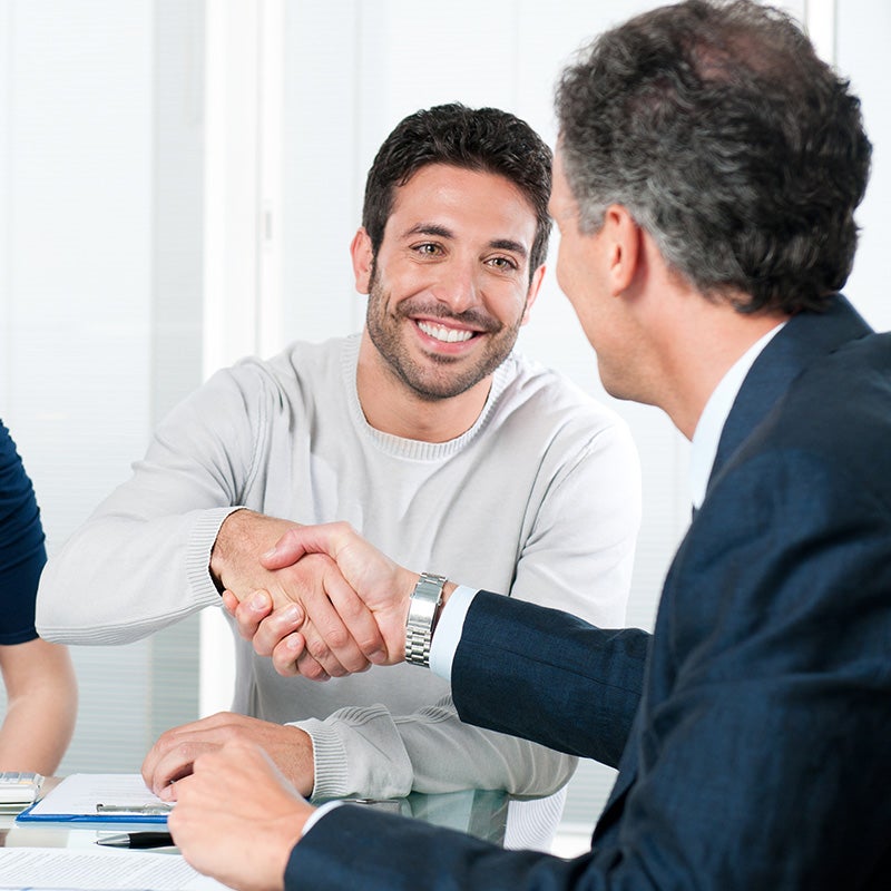 Jason Lewis Dunlap SuperCenter in Dunlap TN customer shaking hands with sales rep